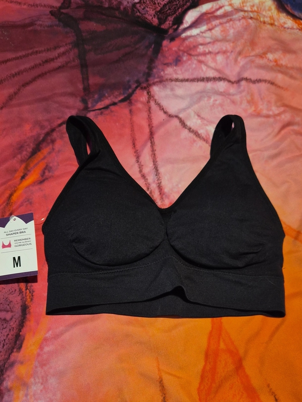 Empetua All Day Every Day Shaper Bra Black Medium NWT